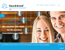 Tablet Screenshot of hausundgrund-trier.de